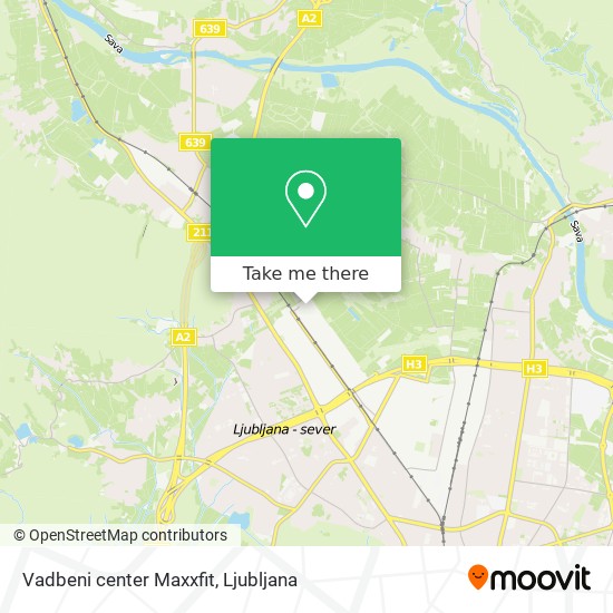 Vadbeni center Maxxfit map