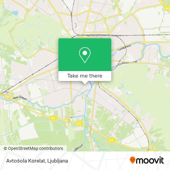 Avtošola Korelat map