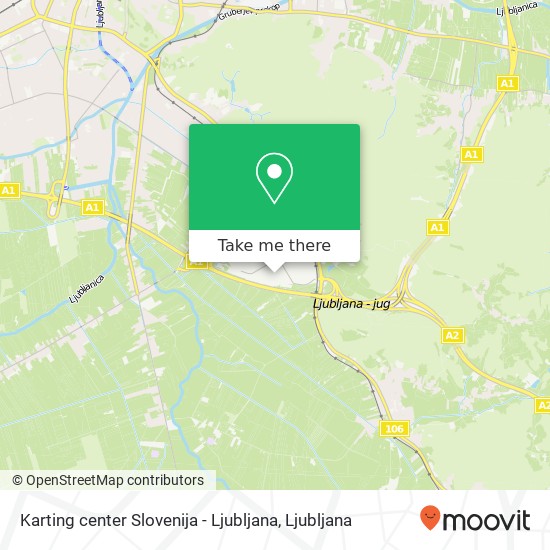 Karting center Slovenija - Ljubljana map