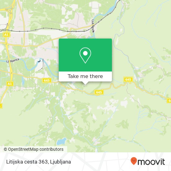 Litijska cesta 363 map