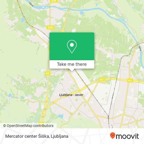 Mercator center Šiška map