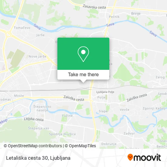 Letališka cesta 30 map