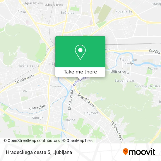 Hradeckega cesta 5 map