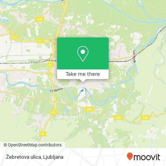 Žebretova ulica map