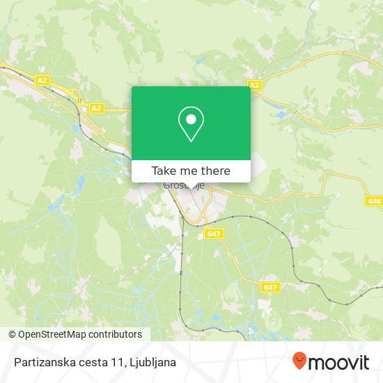Partizanska cesta 11 map