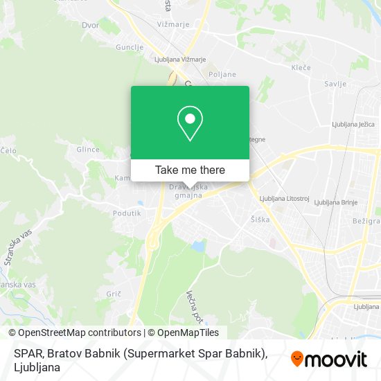 SPAR, Bratov Babnik (Supermarket Spar Babnik) map