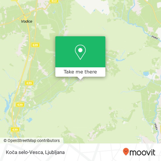Koča selo-Vesca map