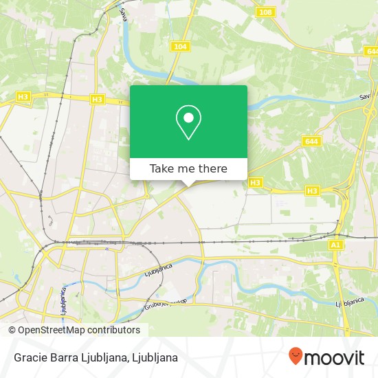Gracie Barra Ljubljana map