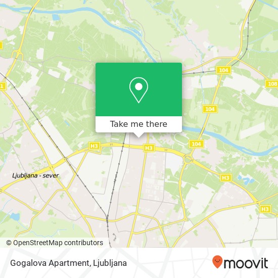 Gogalova Apartment map