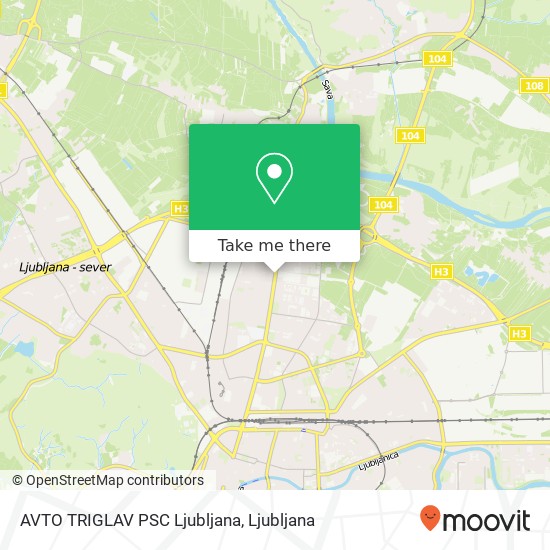 AVTO TRIGLAV PSC Ljubljana map