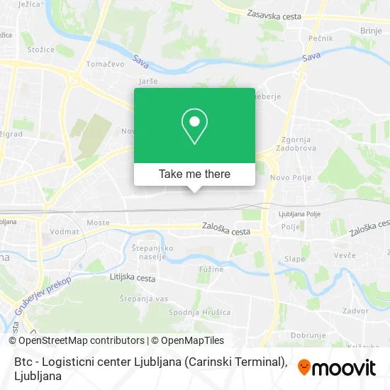 Btc - Logisticni center Ljubljana (Carinski Terminal) map