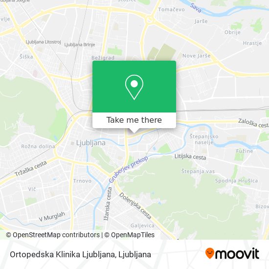 Ortopedska Klinika Ljubljana map