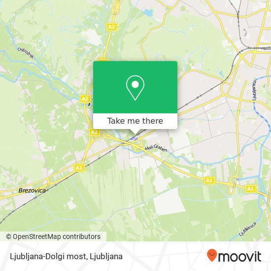 Ljubljana-Dolgi most map