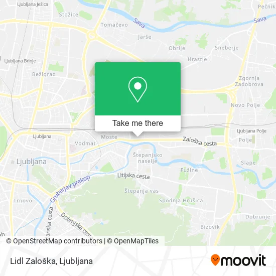 Lidl Zaloška map