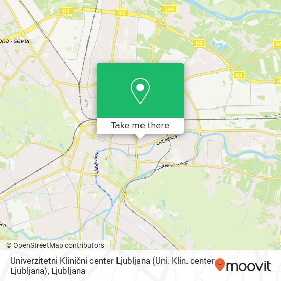 Univerzitetni Klinični center Ljubljana (Uni. Klin. center Ljubljana) map