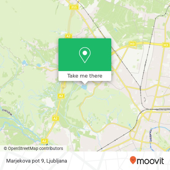 Marjekova pot 9 map