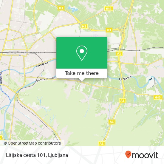 Litijska cesta 101 map