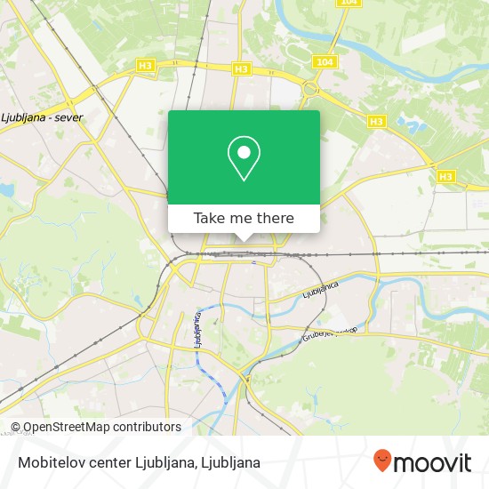 Mobitelov center Ljubljana map