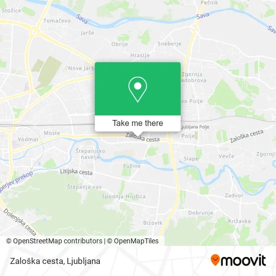 Zaloška cesta map