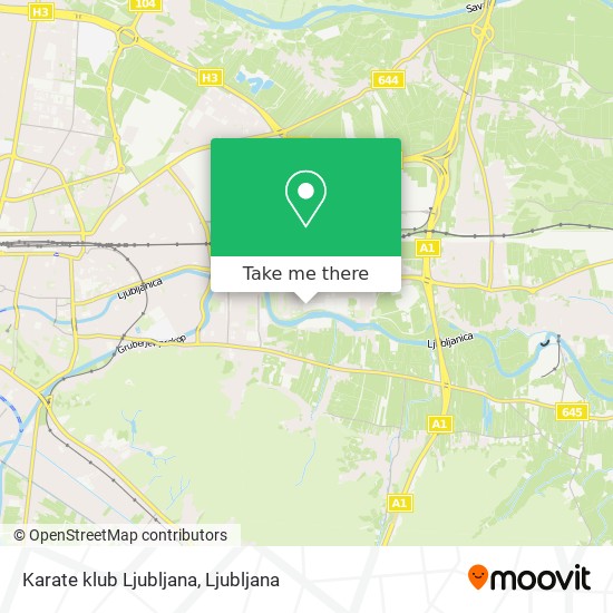 Karate klub Ljubljana map