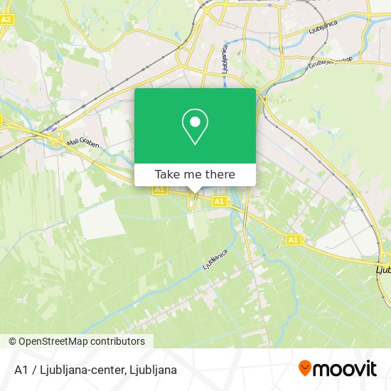 A1 / Ljubljana-center map