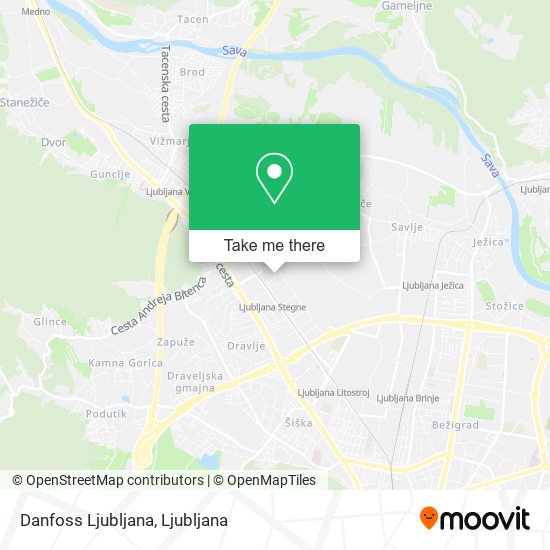 Danfoss Ljubljana map