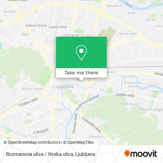 Rozmanova ulica / Ilirska ulica map