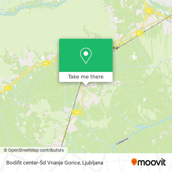Bodifit center-Šd Vnanje Gorice map