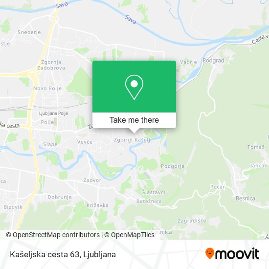 Kašeljska cesta 63 map