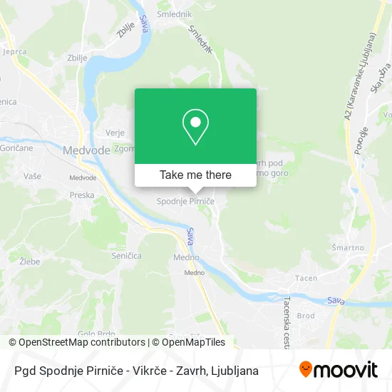 Pgd Spodnje Pirniče - Vikrče - Zavrh map