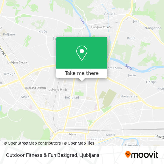 Outdoor Fitness & Fun Bežigrad map
