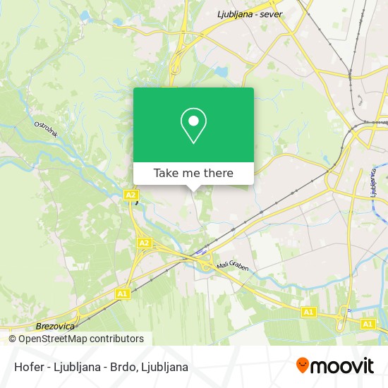 Hofer - Ljubljana - Brdo map