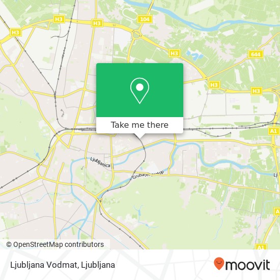 Ljubljana Vodmat map