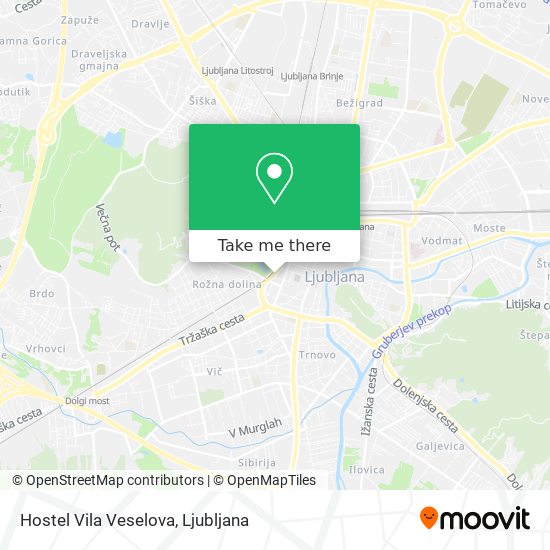 Hostel Vila Veselova map