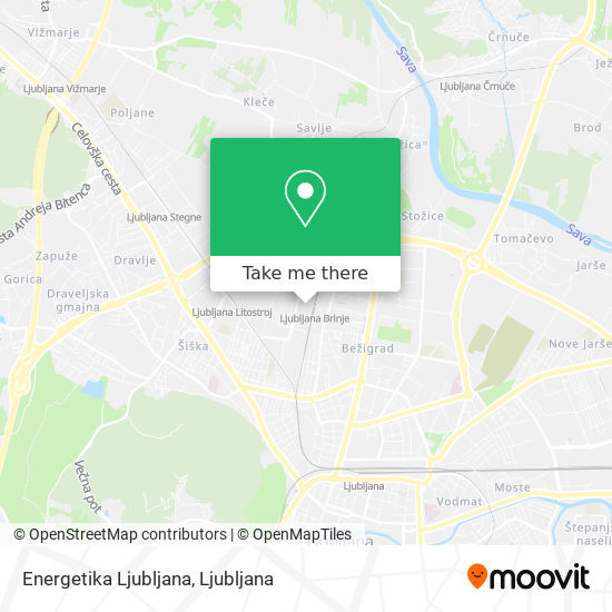 Energetika Ljubljana map
