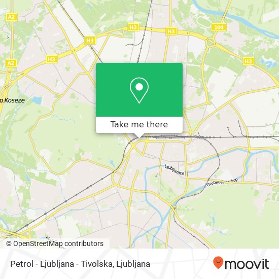 Petrol - Ljubljana - Tivolska map