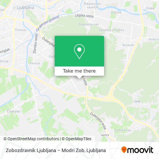 Zobozdravnik Ljubljana – Modri Zob map