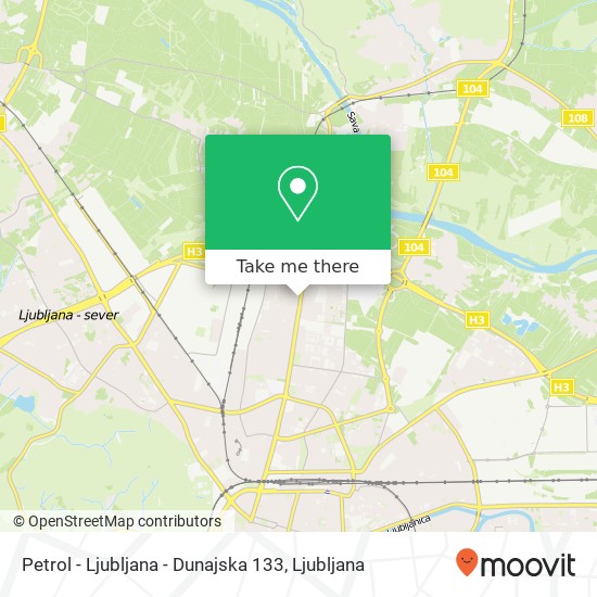 Petrol - Ljubljana - Dunajska 133 map