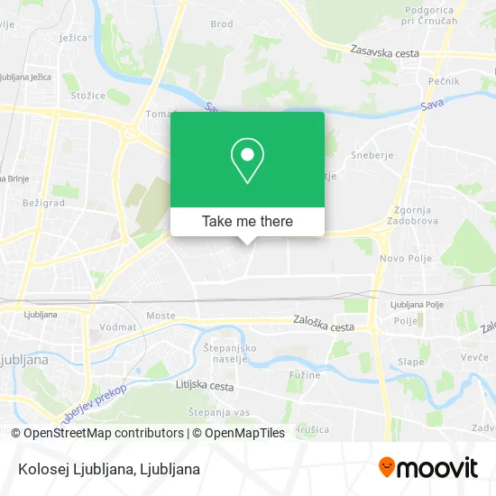 Kolosej Ljubljana map