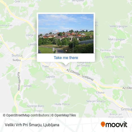 Veliki Vrh Pri Šmarju map