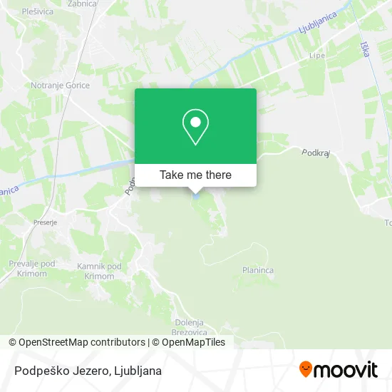 Podpeško Jezero map