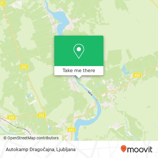 Autokamp Dragočajna map