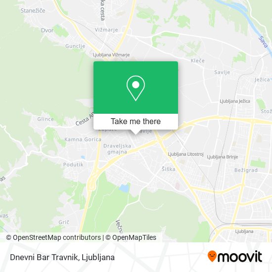 Dnevni Bar Travnik map