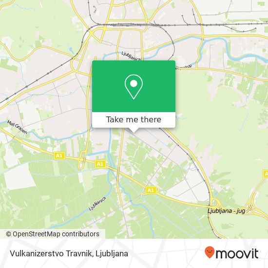 Vulkanizerstvo Travnik map