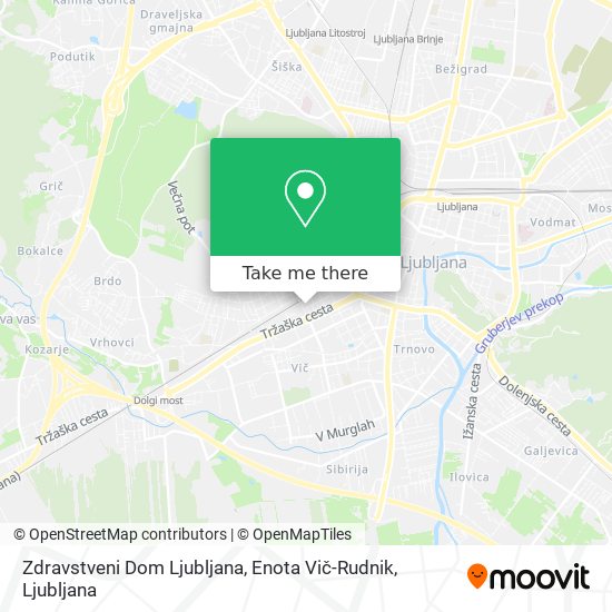 Zdravstveni Dom Ljubljana, Enota Vič-Rudnik map