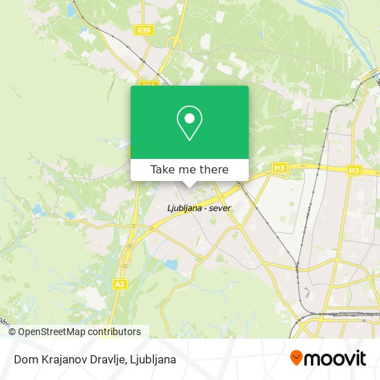 Dom Krajanov Dravlje map