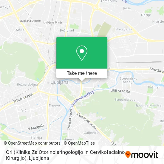 Orl (Klinika Za Otorinolaringologijo In Cervikofacialno Kirurgijo) map