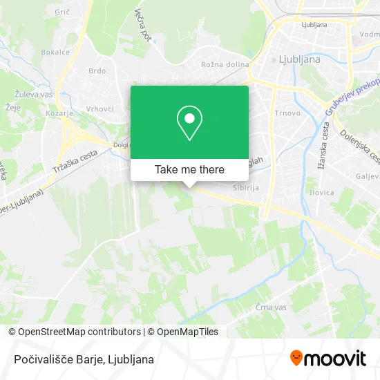 Počivališče Barje map