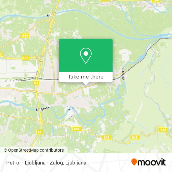 Petrol - Ljubljana - Zalog map