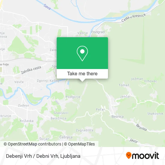 Debenji Vrh map